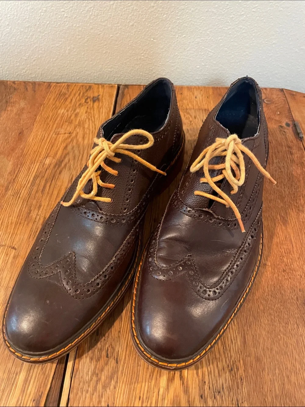 Cole Haan Colton Wingtip Brogue Oxfords — Brown — Size 9